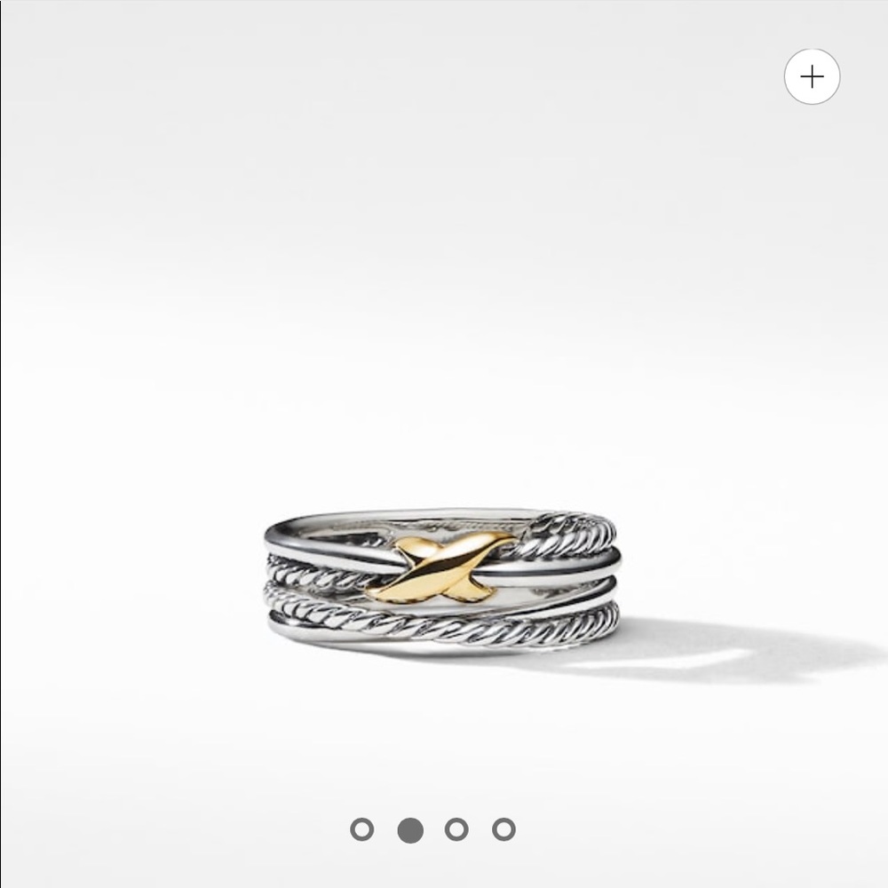 David Yurman X crossover ring 18K gold